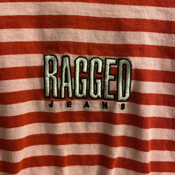 Ragged Jeans red and pink striped t-shirt size xs - Picture 4 of 4